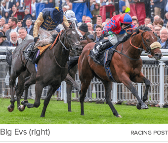 Big Evs (right) racing pos