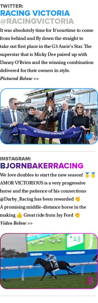 Twitter: Racing Victoria @RacingVictoria It was absolutely time for It'sourtime to come from behind and fly down the ...