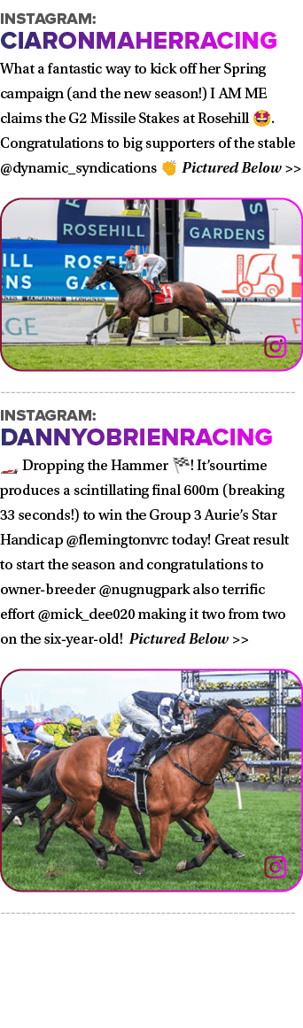 Instagram: ciaronmaherracing What a fantastic way to kick off her Spring campaign (and the new season!) I AM ME claim...