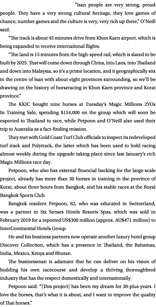“Isan people are very strong, proud people. They have a very strong cultural heritage, they love games of chance, num...