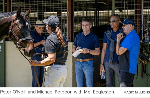Peter O'Neill and Michael Petpoon with Mel Eggleston MAGIC MILLION