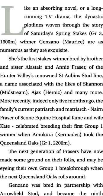 Like an absorbing novel, or a long running TV drama, the dynastic plotlines woven through the story of Saturday’s Spr...