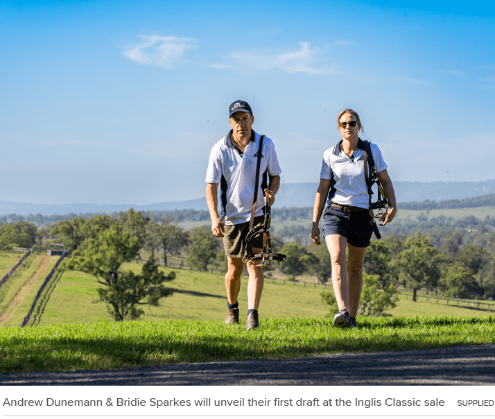 Andrew Dunemann & Bridie Sparkes will unveil their first draft at the Inglis Classic sale Supplie