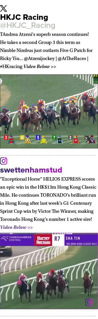 ￼ HKJC Racing @HKJC_Racing TAndrea Atzeni's superb season continues! He takes a second Group 3 this term as Nimble Ni...