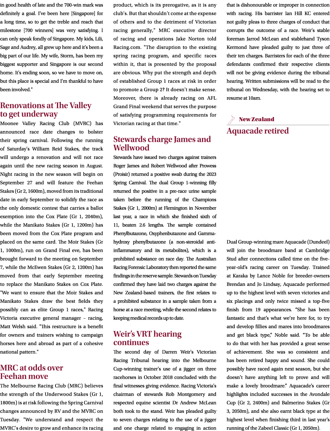 in good health of late and the 700 win mark was definitely a goal. I've been here [Singapore] for a long time, so to ...