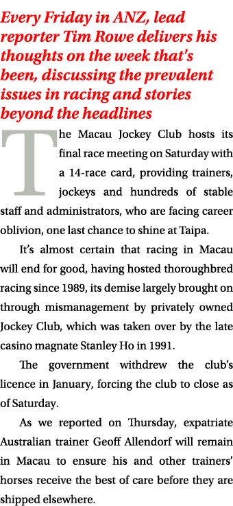Every Friday in ANZ, lead reporter Tim Rowe delivers his thoughts on the week that's been, discussing the prevalent i...