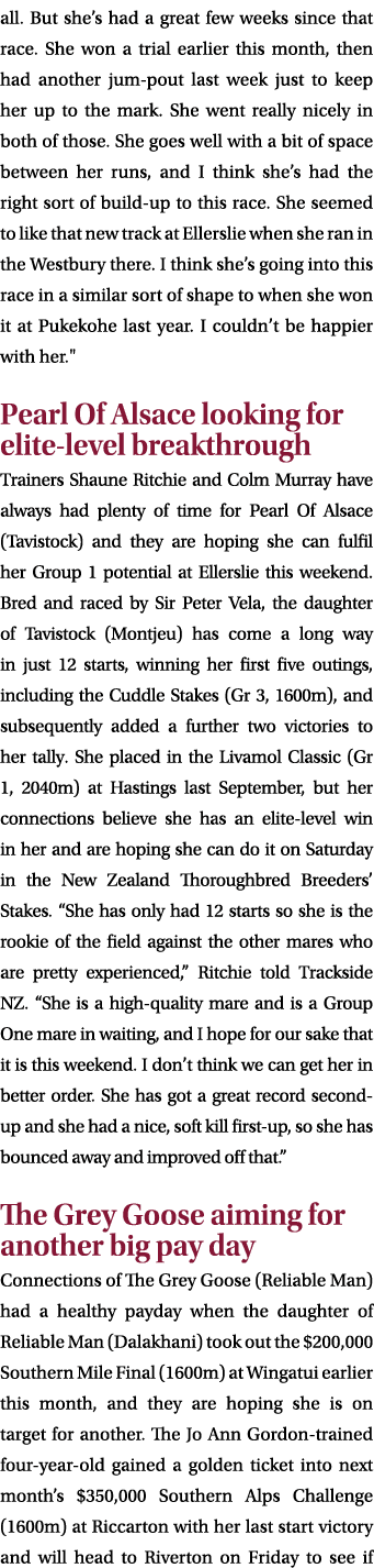 all. But she’s had a great few weeks since that race. She won a trial earlier this month, then had another jum pout l...