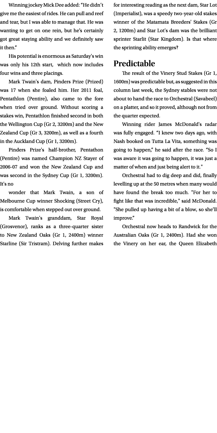 Winning jockey Mick Dee added: “He didn’t give me the easiest of rides. He can pull and reef and tear, but I was able...