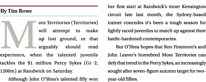 ￼ More Territories (Territories) will attempt to make up lost ground, or that arguably should read experience, when t...
