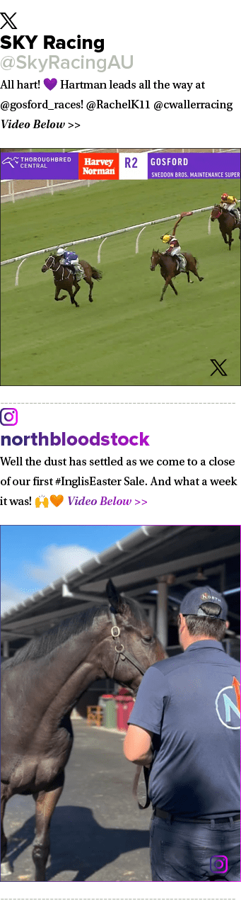 ￼ SKY Racing @SkyRacingAU All hart! 💜 Hartman leads all the way at @gosford_races! @RachelK11 @cwallerracing Video B...