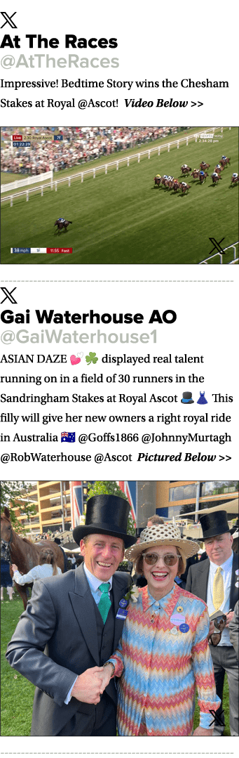 ￼ At The Races @AtTheRaces Impressive! Bedtime Story wins the Chesham Stakes at Royal @Ascot! Video Below   ￼ ￼ Gai ...