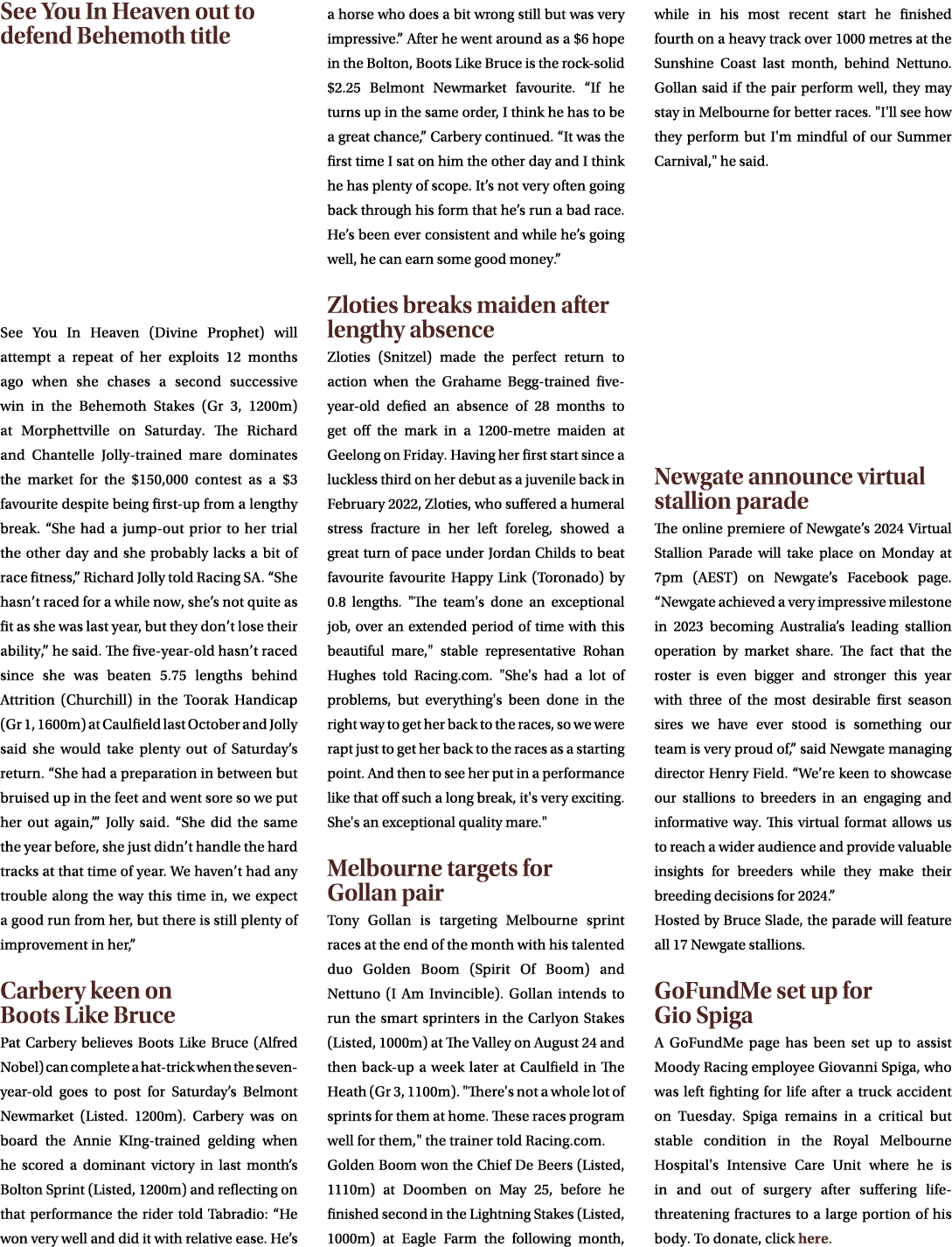 See You In Heaven out to defend Behemoth title See You In Heaven (Divine Prophet) will attempt a repeat of her exploi...