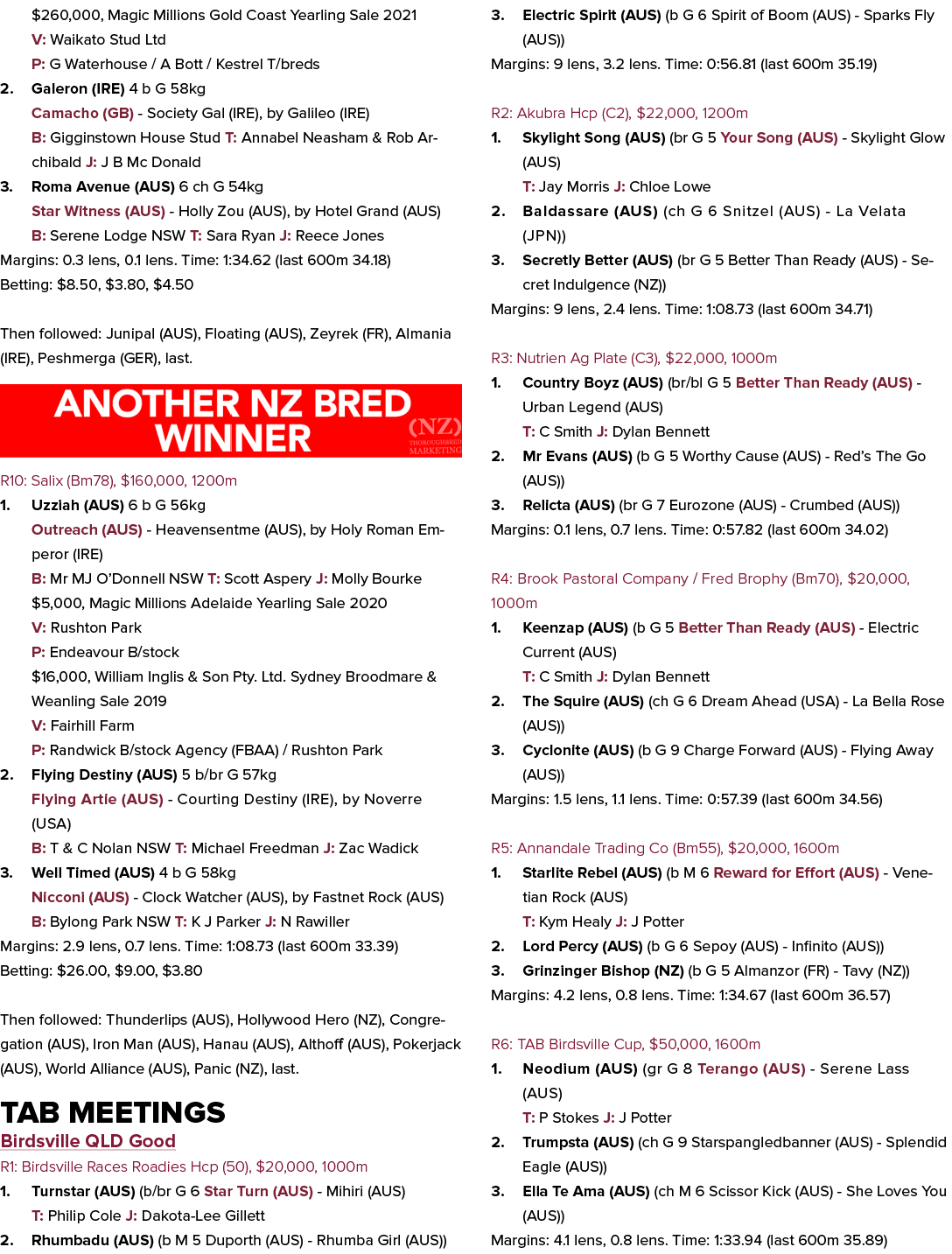 $260,000, Magic Millions Gold Coast Yearling Sale 2021 V: Waikato Stud Ltd P: G Waterhouse / A Bott / Kestrel T/breds...