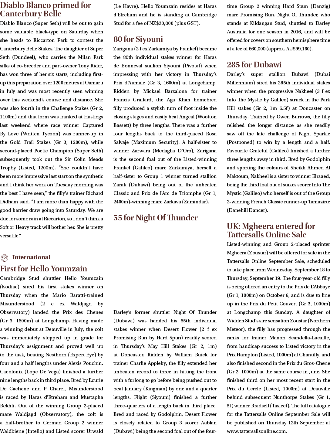 Diablo Blanco primed for Canterbury Belle Diablo Blanco (Super Seth) will be out to gain some valuable black type on ...