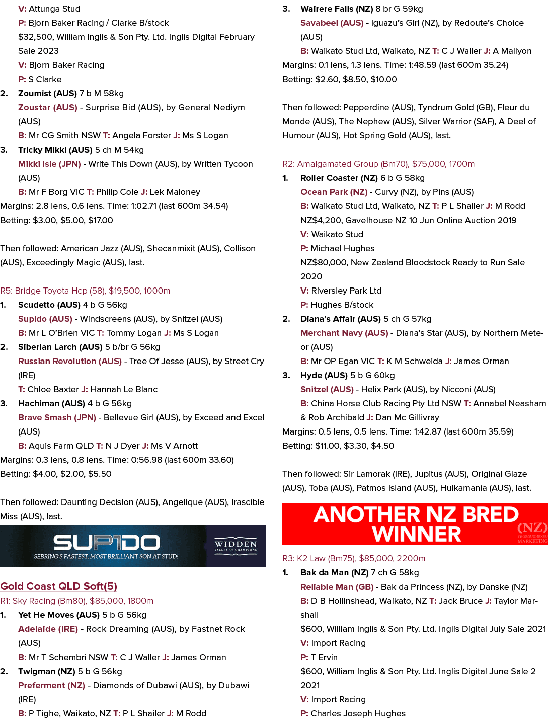 V: Attunga Stud P: Bjorn Baker Racing / Clarke B/stock $32,500, William Inglis & Son Pty. Ltd. Inglis Digital Februar...