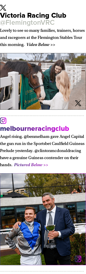 ￼ Victoria Racing Club @FlemingtonVRC Lovely to see so many families, trainers, horses and racegoers at the Flemingto...