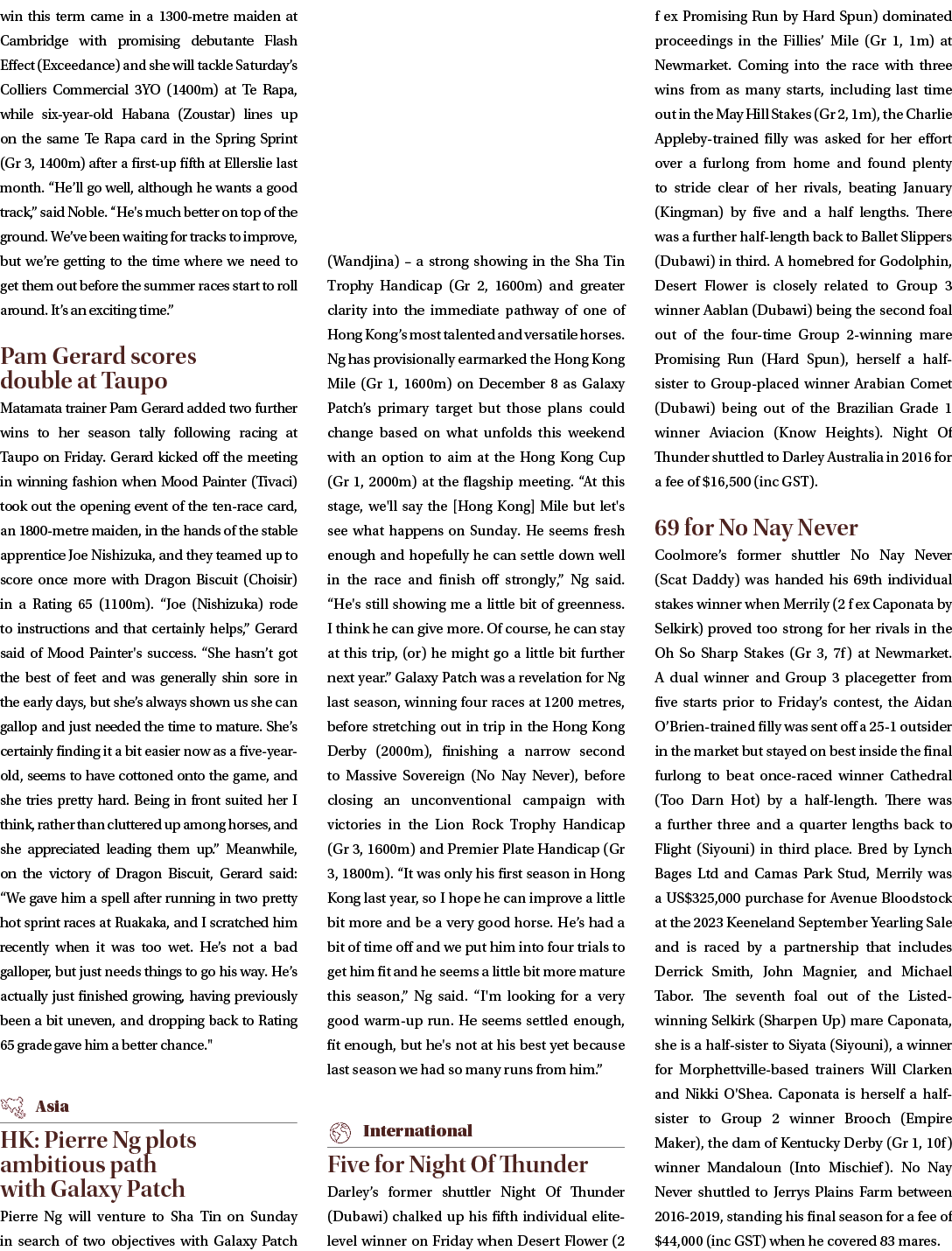 win this term came in a 1300 metre maiden at Cambridge with promising debutante Flash Effect (Exceedance) and she wil...