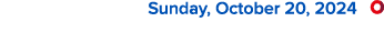  Sunday, October 20, 2024 ￼