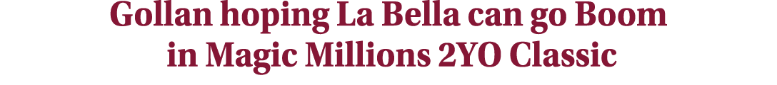 Gollan hoping La Bella can go Boom in Magic Millions 2YO Classic