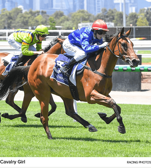 Cavalry Girl racing photo