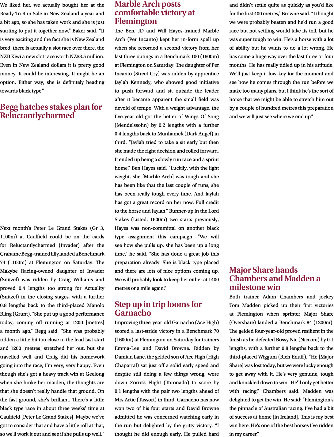 We liked her, we actually bought her at the Ready To Run Sale in New Zealand a year and a bit ago, so she has taken w...