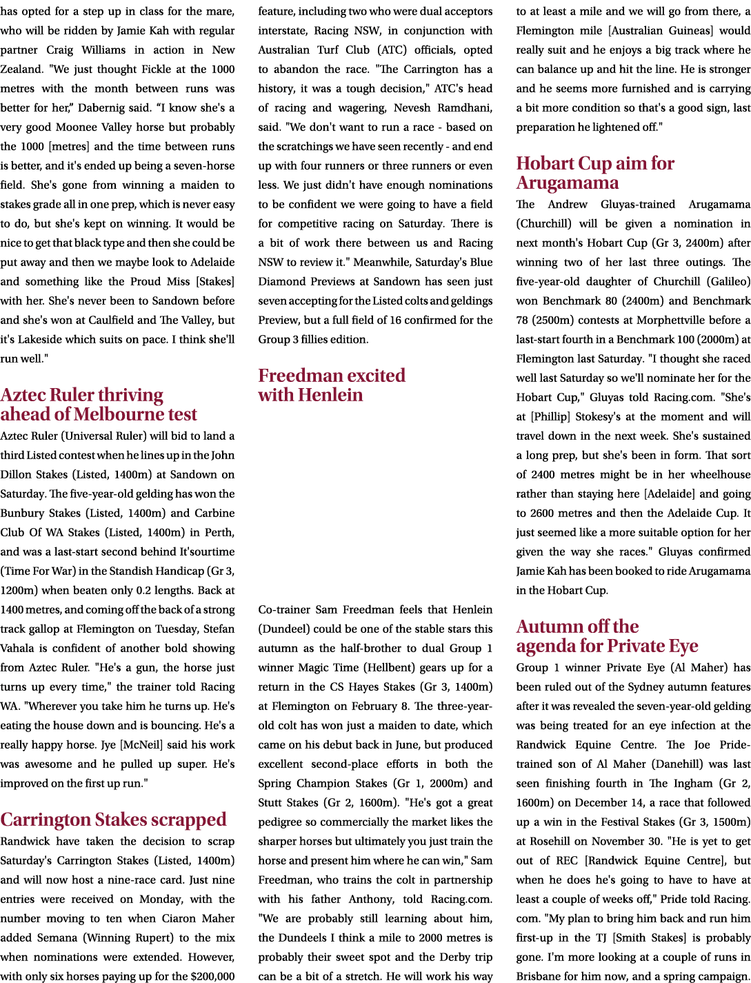 has opted for a step up in class for the mare, who will be ridden by Jamie Kah with regular partner Craig Williams in...