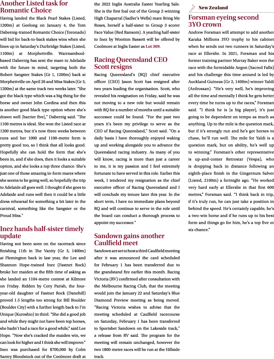 Another Listed task for Romantic Choice Having landed the Black Pearl Stakes (Listed, 1200m) at Geelong on January 4,...