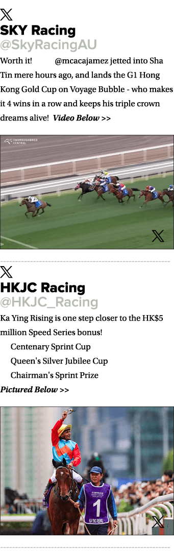 ￼ SKY Racing @SkyRacingAU Worth it! ✈️ 🫧 @mcacajamez jetted into Sha Tin mere hours ago, and lands the G1 Hong Kong ...