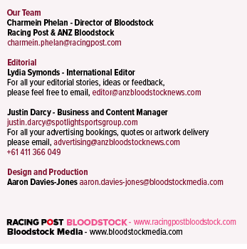 BLOODSTOCK,Our Team Charmein Phelan Director of Bloodstock Racing Post & ANZ Bloodstock charmein.phelan@racingpost.co...