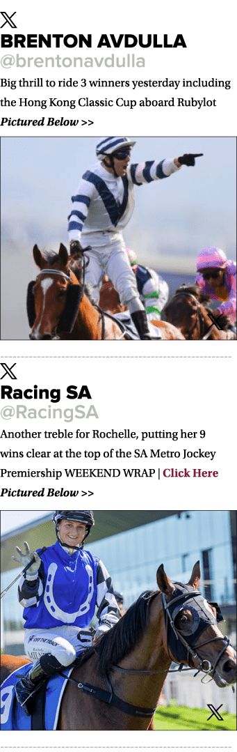 ￼ BRENTON AVDULLA @brentonavdulla Big thrill to ride 3 winners yesterday including the Hong Kong Classic Cup aboard R...