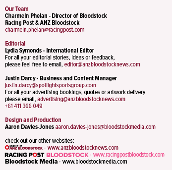 BLOODSTOCK,Our Team Charmein Phelan Director of Bloodstock Racing Post & ANZ Bloodstock charmein.phelan@racingpost.co...