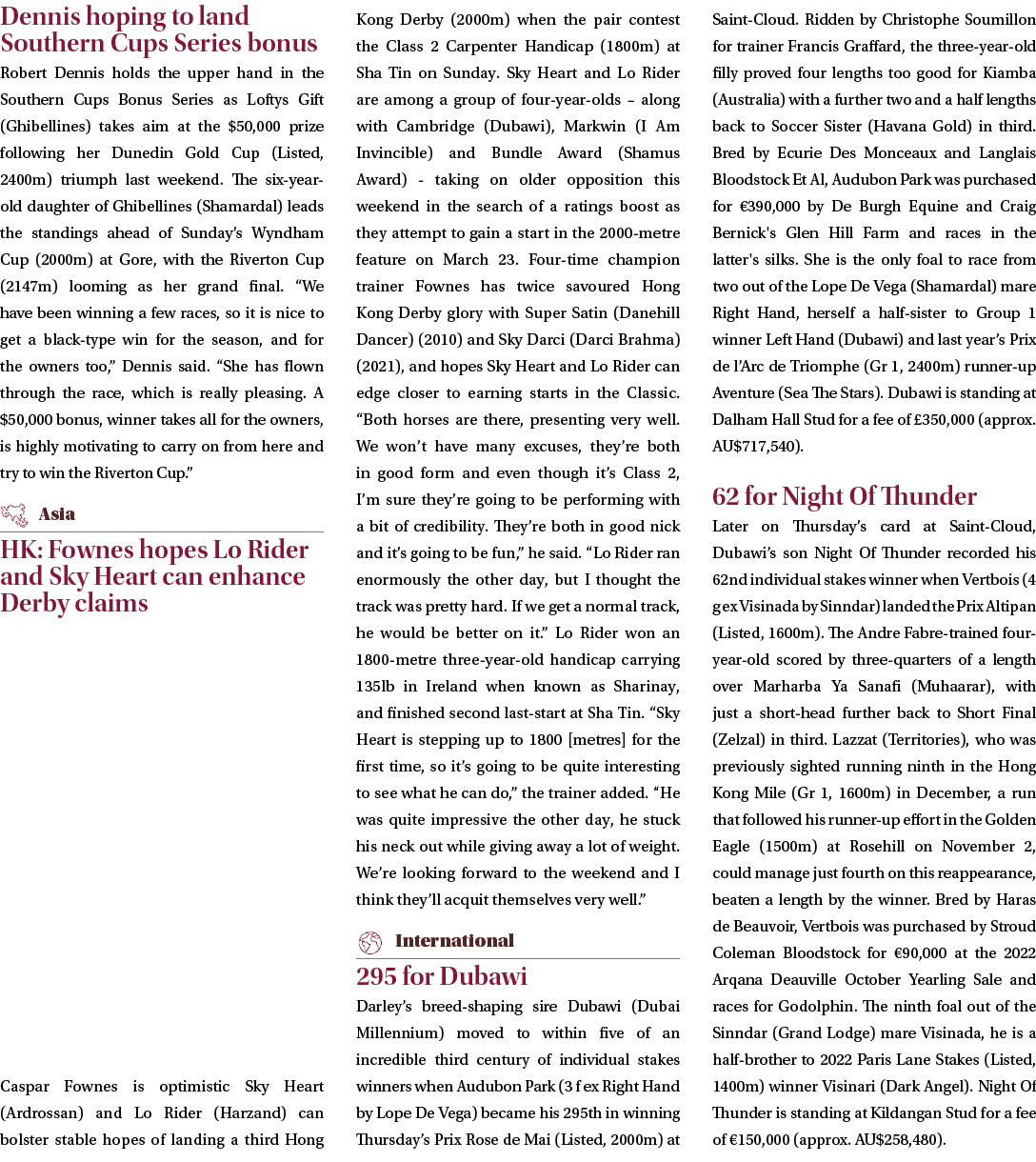 Dennis hoping to land Southern Cups Series bonus Robert Dennis holds the upper hand in the Southern Cups Bonus Series...