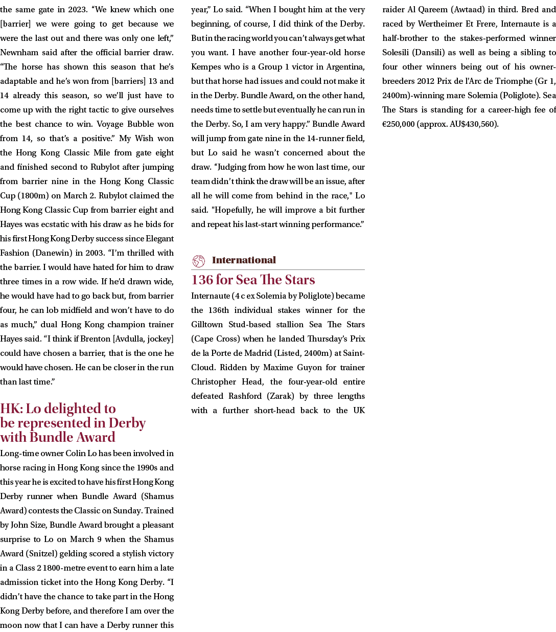 the same gate in 2023. “We knew which one [barrier] we were going to get because we were the last out and there was o...