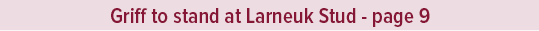 Griff to stand at Larneuk Stud page 