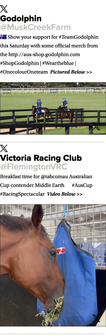 ￼ Godolphin @MuskCreekFarm 🇦🇺 Show your support for #TeamGodolphin this Saturday with some official merch from the ...