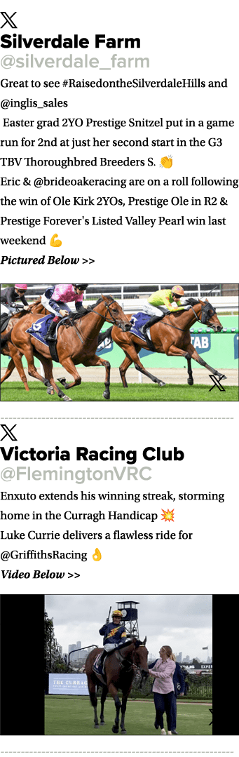 ￼ Silverdale Farm @silverdale_farm Great to see #RaisedontheSilverdaleHills and @inglis_sales Easter grad 2YO Prestig...