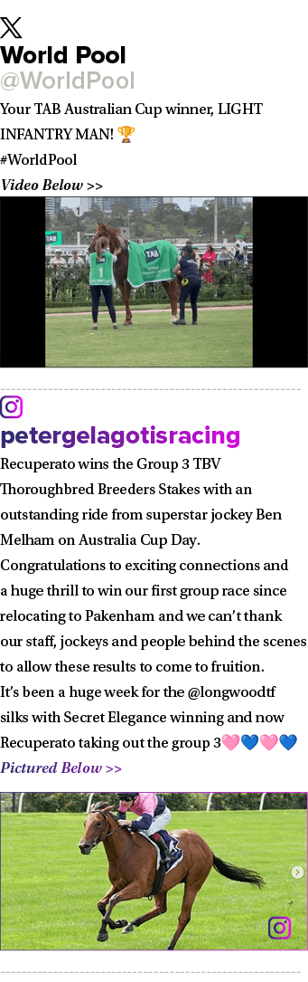 ￼ World Pool @WorldPool Your TAB Australian Cup winner, LIGHT INFANTRY MAN! 🏆 #WorldPool Video Below   ￼ ￼ petergel...