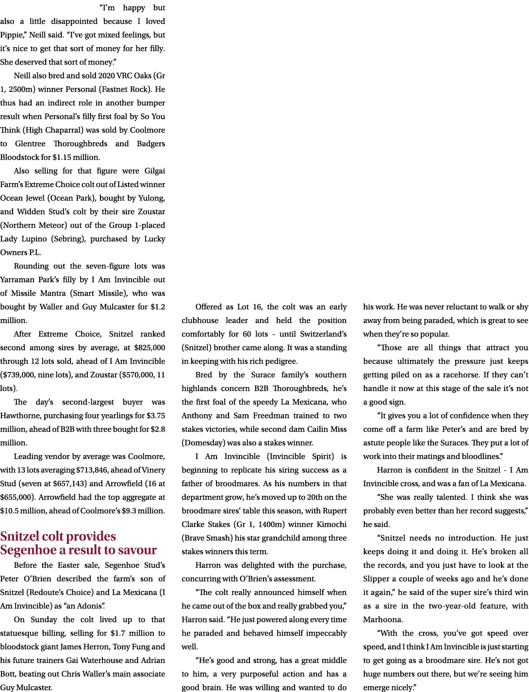 “I’m happy but also a little disappointed because I loved Pippie,” Neill said. “I’ve got mixed feelings, but it’s nic...