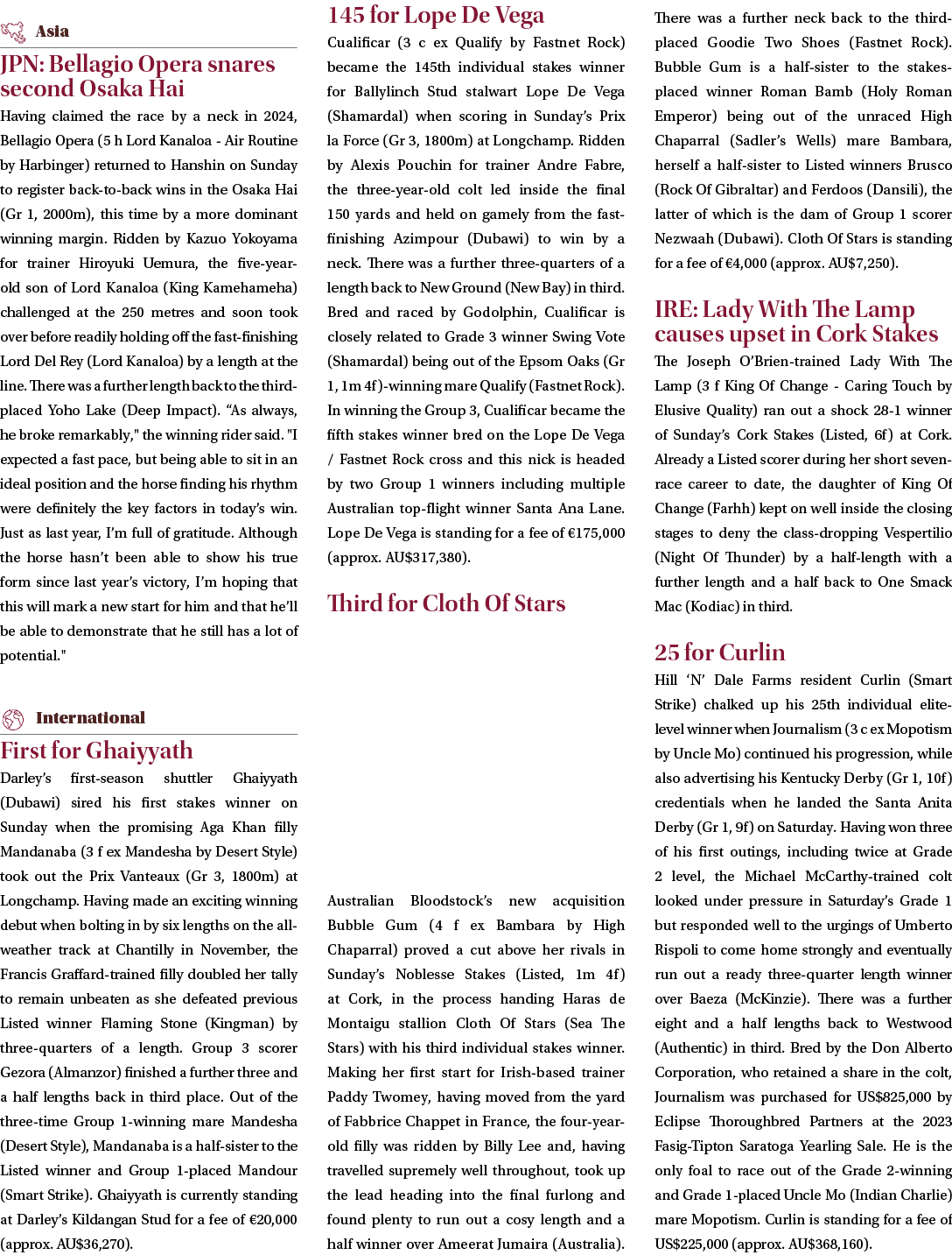 ￼ JPN: Bellagio Opera snares second Osaka Hai Having claimed the race by a neck in 2024, Bellagio Opera (5 h Lord Kan...