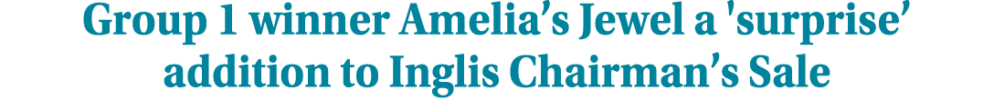 Group 1 winner Amelia’s Jewel a 'surprise’ addition to Inglis Chairman’s Sale