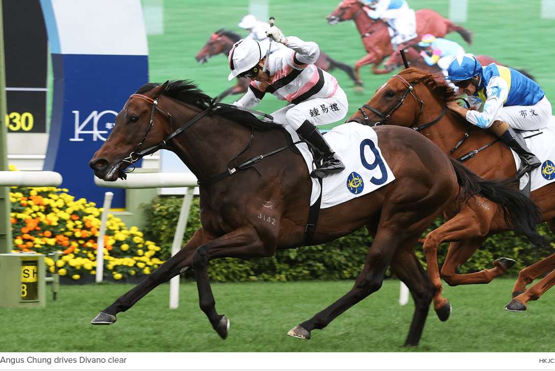 Angus Chung drives Divano clear HKJ