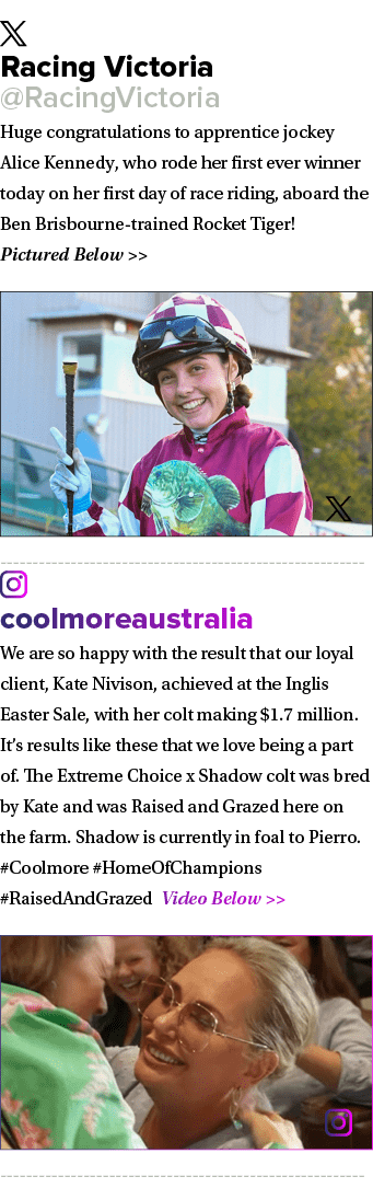 ￼ Racing Victoria @RacingVictoria Huge congratulations to apprentice jockey Alice Kennedy, who rode her first ever wi...
