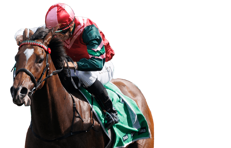 Kimochi (jason Collett, inside, pink & red cap, green sleeves) trained by Gary Portelli wins the Light Fingers Stake (Group 2) at Randwick on February 17, 2024 - photo by Martin King/Sportpix copyright