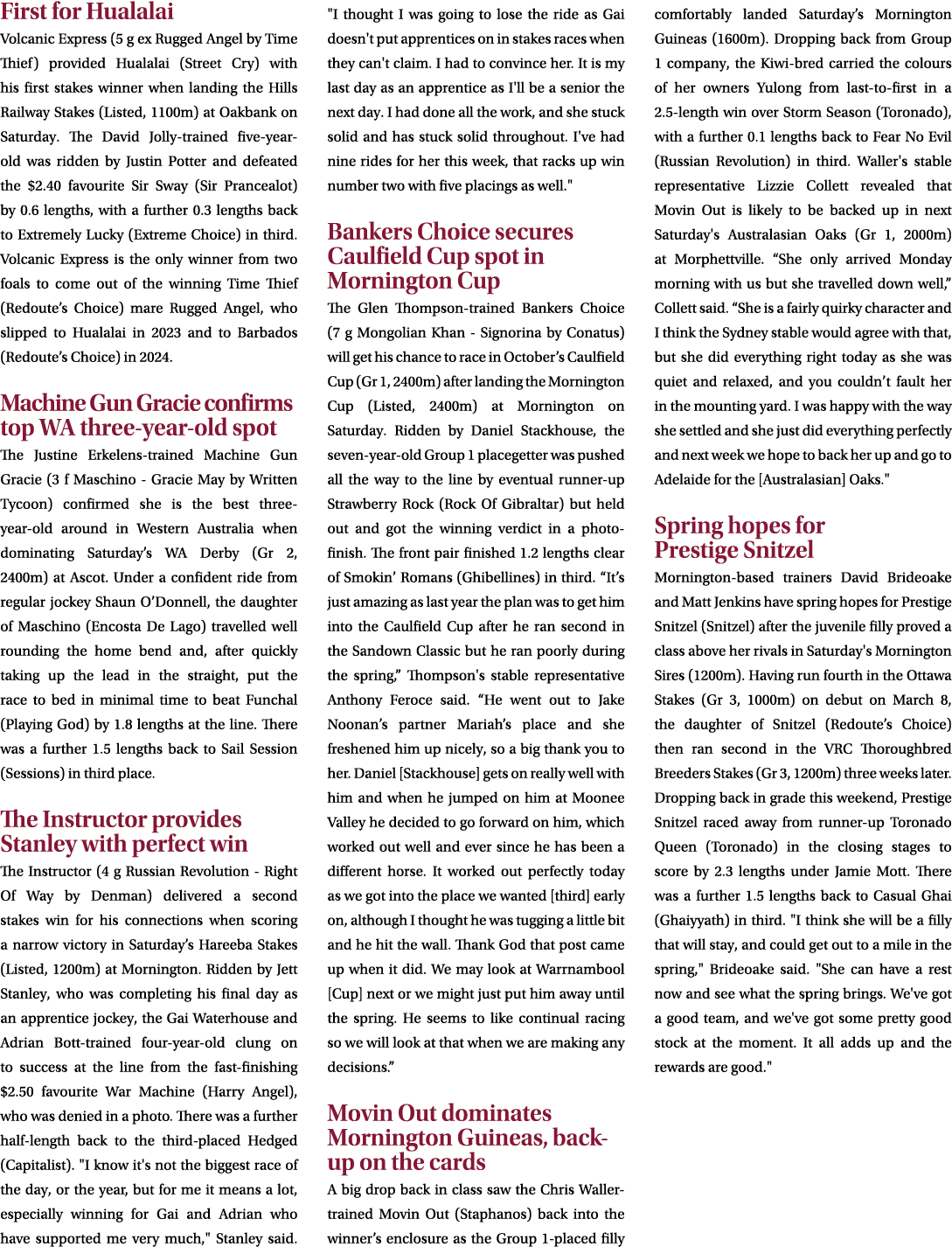 First for Hualalai Volcanic Express (5 g ex Rugged Angel by Time Thief) provided Hualalai (Street Cry) with his first...