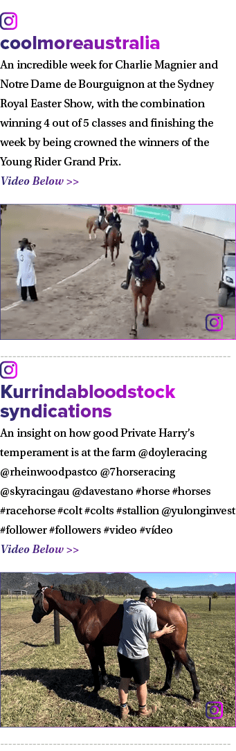 ￼ coolmoreaustralia An incredible week for Charlie Magnier and Notre Dame de Bourguignon at the Sydney Royal Easter S...