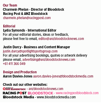 BLOODSTOCK,Our Team Charmein Phelan Director of Bloodstock Racing Post & ANZ Bloodstock charmein.phelan@racingpost.co...