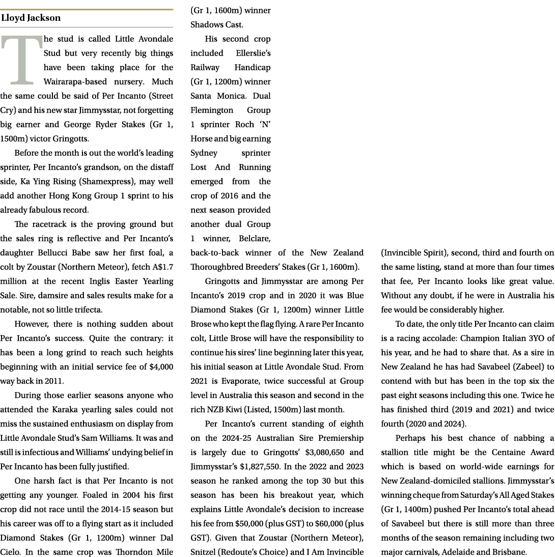 ￼ The stud is called Little Avondale Stud but very recently big things have been taking place for the Wairarapa based...
