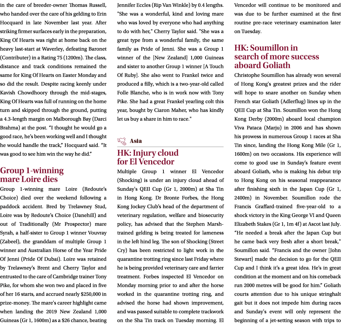 in the care of breeder owner Thomas Russell, who handed over the care of his gelding to Erin Hocquard in late Novembe...