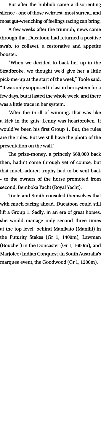 But after the hubbub came a disorienting silence one of those weirdest, most surreal, and most gut wrenching of feeli...