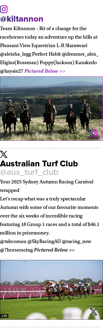 ￼ @kiltannon Team Kiltannon Bit of a change for the racehorses today an adventure up the hills at Pleasant View Eques...